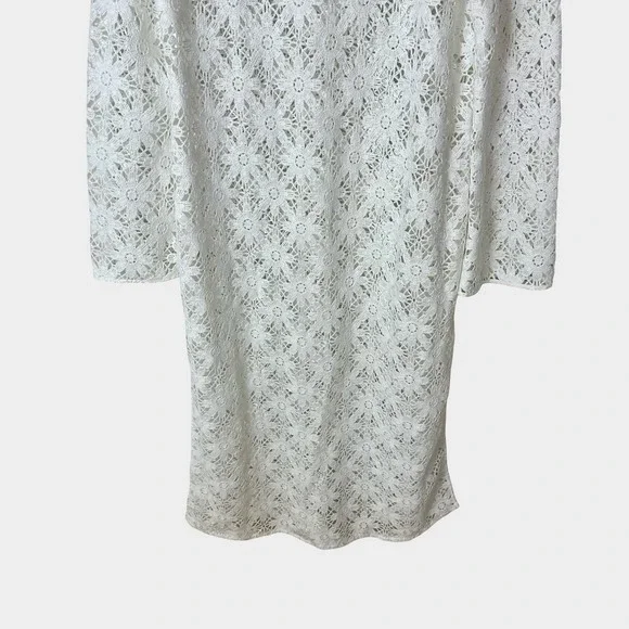 silky lace dress Virginia - White Silk Slip Dress